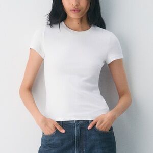 NWT Aritzia HomeStretch Rib Tune Short Sleeve Cotton T-Shirt